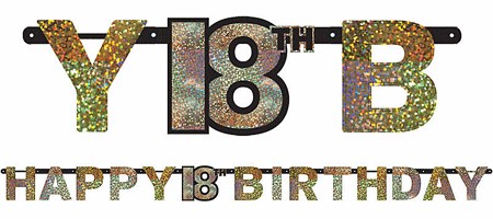 18th Sparkling Birthday Banner