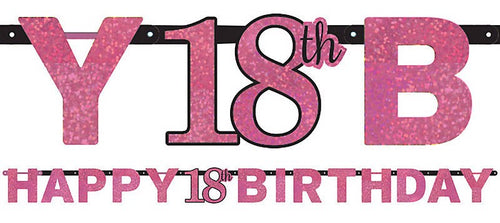 18th Birthday Pink Banner
