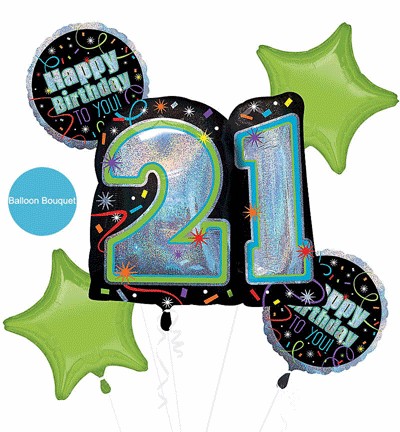 21st Birthday Balloon Bouquet