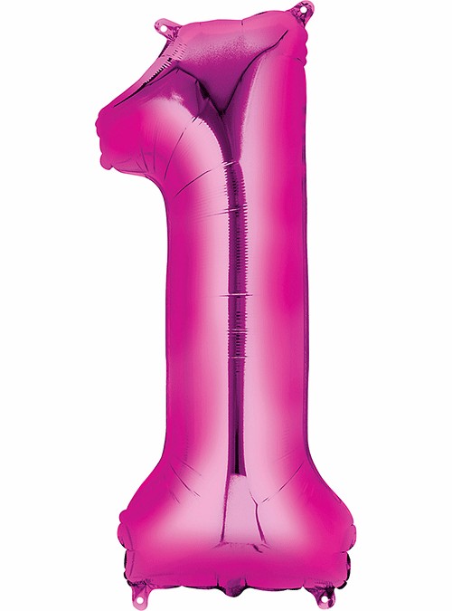 Pink Number One foil balloon