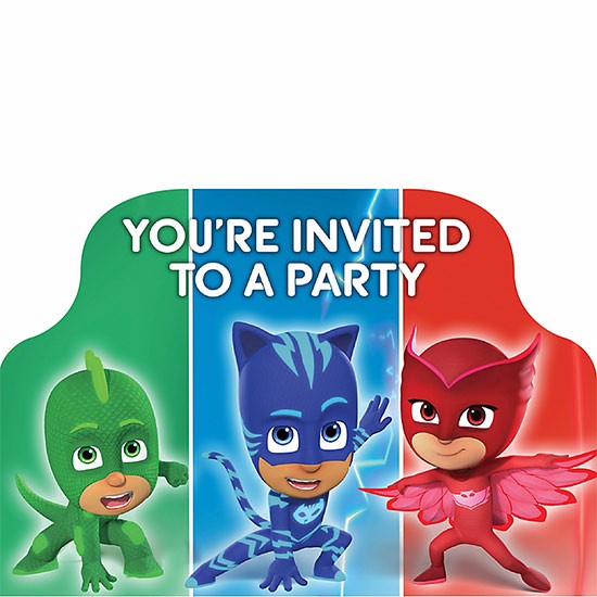 PJ Masks Postcard Invites