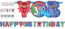 Load image into Gallery viewer, PJ-Masks-Birthday-Banner-Kit
