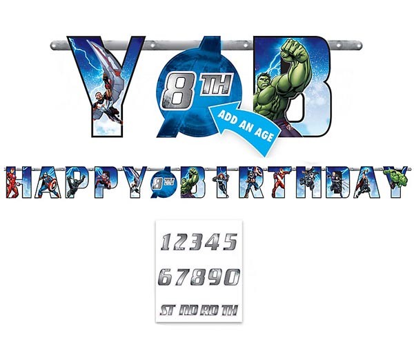 Avengers Birthday Banner