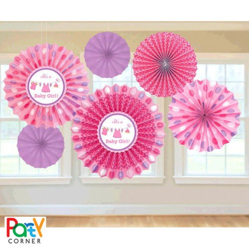 Baby Shower Paper Fans Decorations