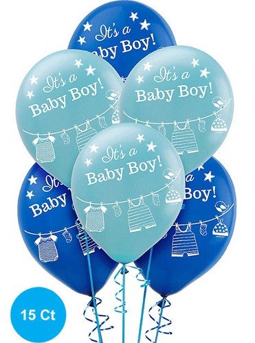 Boy Baby Shower Latex Balloons