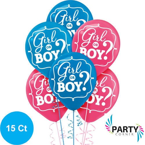 Girl or Boy Gender Reveal Latex Balloons