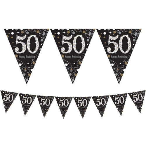50th Sparkling Pennant Banner
