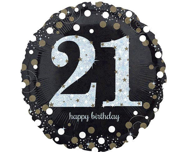 21st Birthday Sparkling Foil Balloon