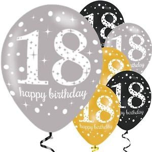 18th Sparkling Latex Balloons