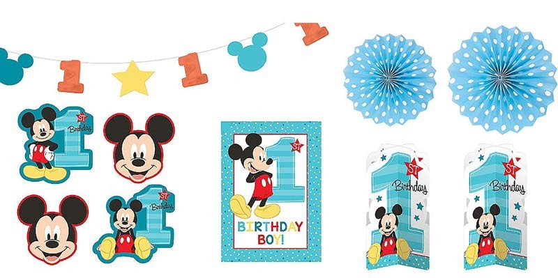 Mickey Mouse 1st Birthday Room Decorating Kit