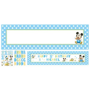 Mickey Mouse 1st Birthday Plastic Sign Banner