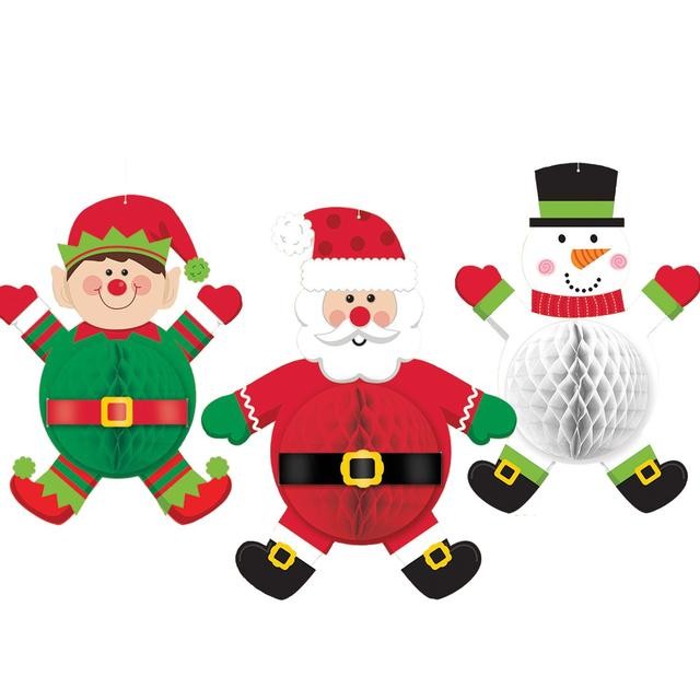 Christmas Honeycomb Decorations