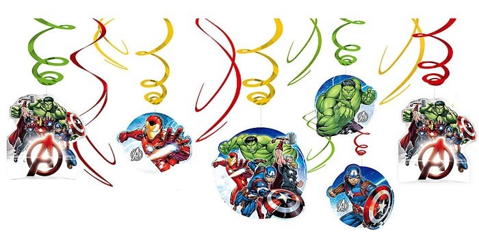Avengers Swirl Decorations