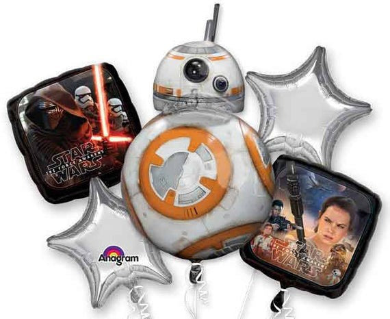 Star Wars BB8 Foil Balloon Bouquet pack of 5