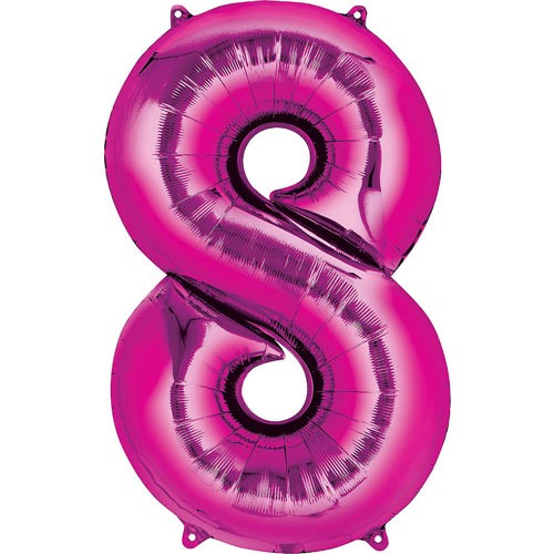 Pink Number Eight Balloon