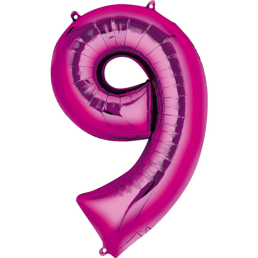 Pink Number Nine Balloon