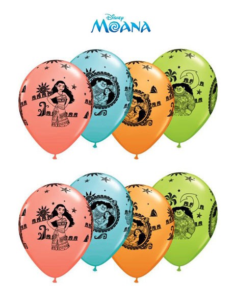 Moana Latex Balloons Pack Of 8