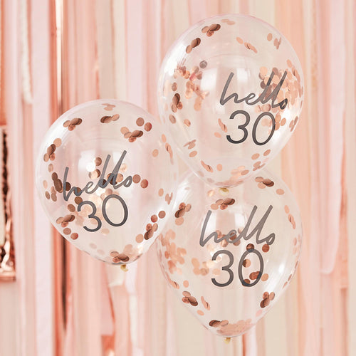 30th Birthday Confetti Balloons