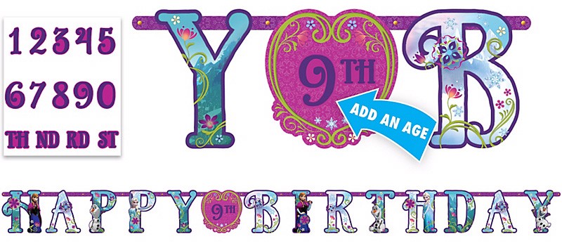 Frozen Letter Banner