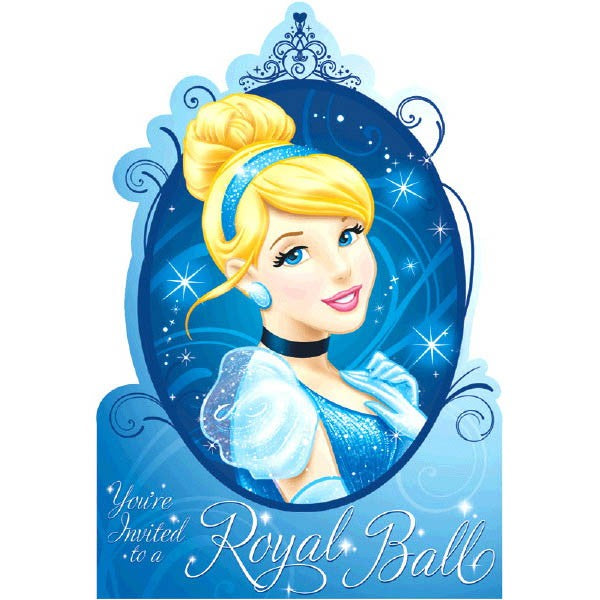 Cinderella Birthday Party Invites