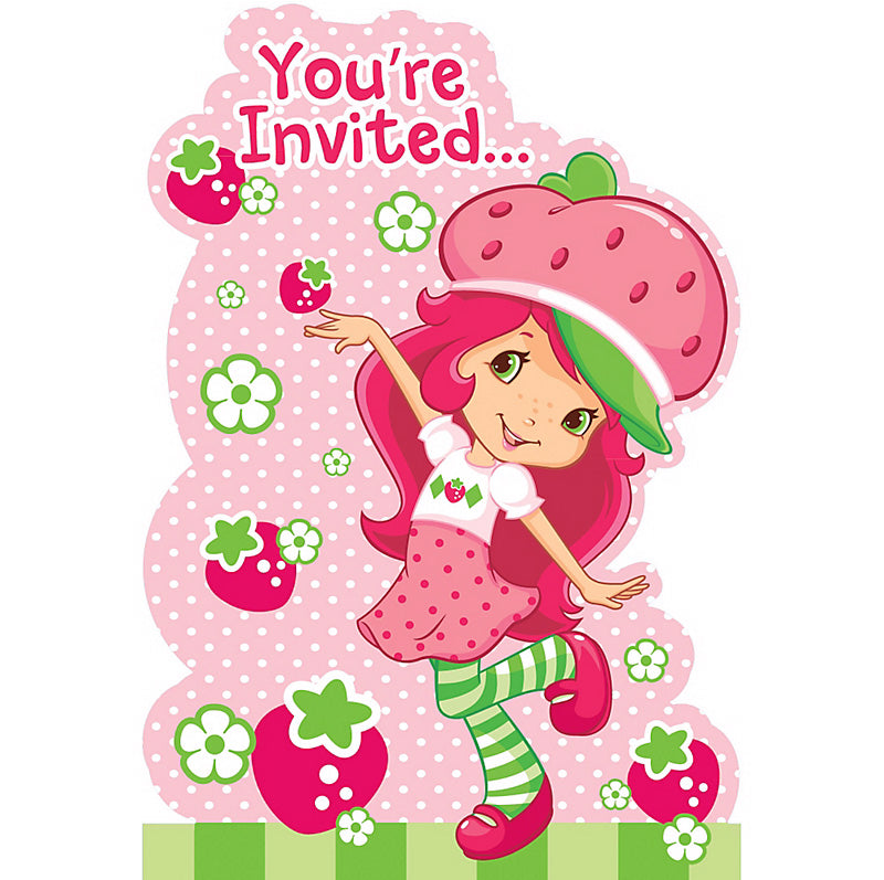 Strawberry Shortcake Party Invites