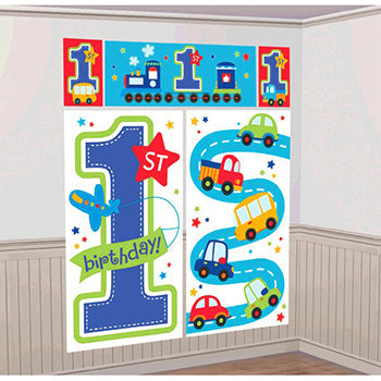 All Aboard Boy 1st Birthday Scene Setter