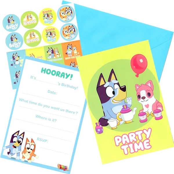 Bluey Birthday Party Invitations