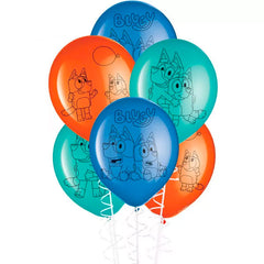 Bingo & Bluey Themed Balloons – Latex & Foil Mix For Kids Birthday Party Decorations