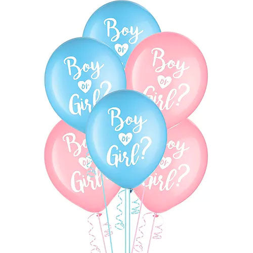 Boy Or Girl Latex Balloons