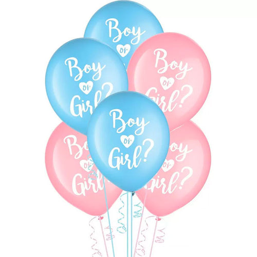 Gender Reveal Boy Or Girl Latex Balloons