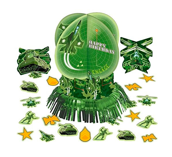 Camouflage Table Decorating Kit With Confetti