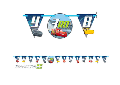 Cars ADD AN AGE Letter Banner Kit