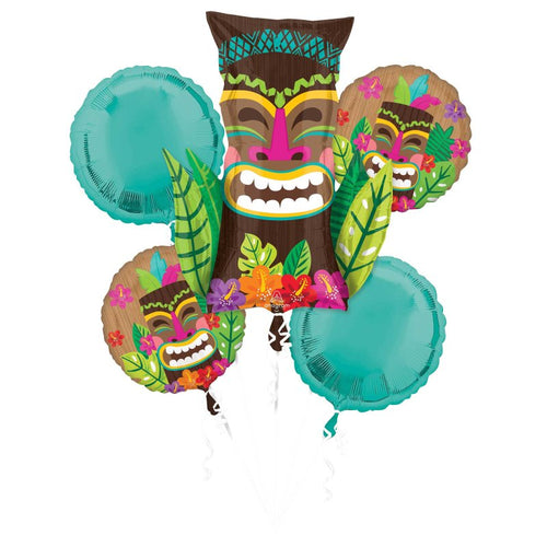 Hawaiian Tiki Foil Balloon Bouquet