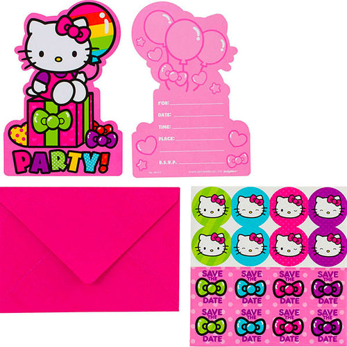 Hello Kitty Rainbow Invites