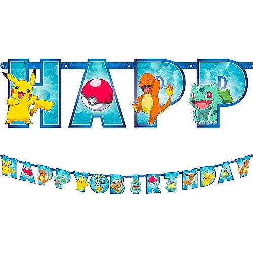 Pokemon Birthday Banner Kit