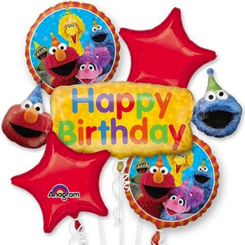 Sesame Street Birthday Foil Balloon Bouquet