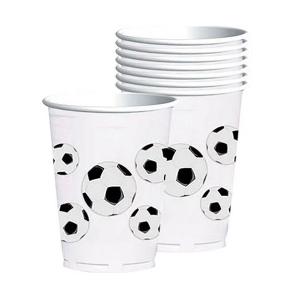 Soccer Party Plastic Cups Pack Of 8