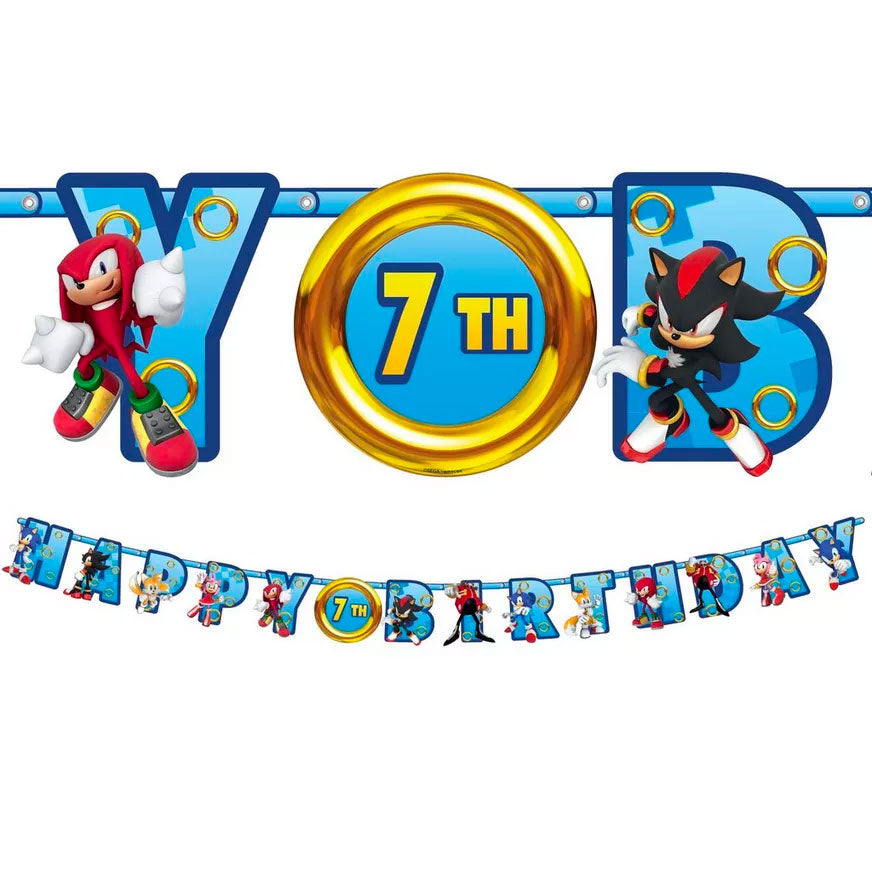 Sonic The Hedgehog Birthday Banner