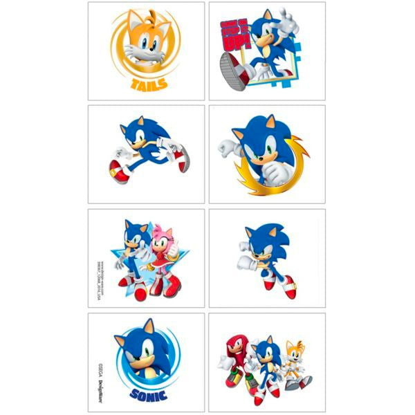 Sonic Birthday Party Tattoos