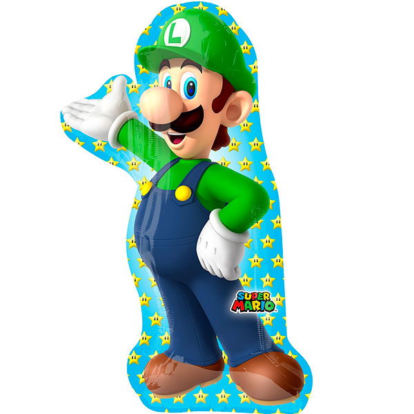 Super Mario Luigi Super Shape Foil Balloon