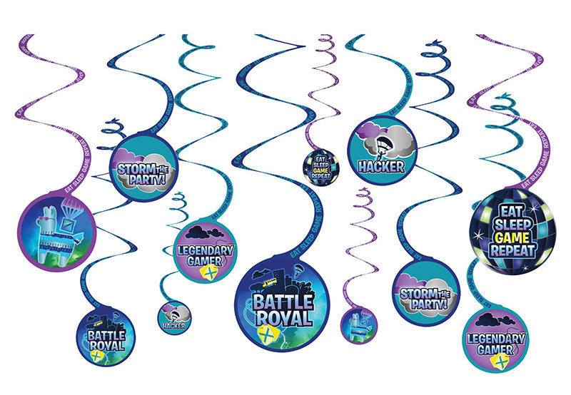 Battle Royal Scene Setter – 4 Wand-Banner & 12 Foto-Requisiten, Für Mottopartys & Events