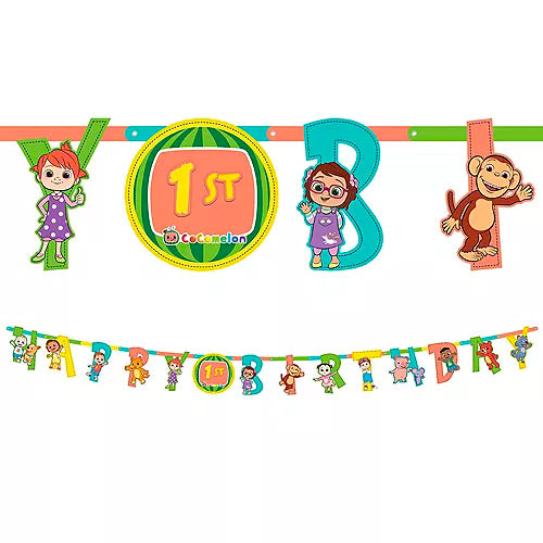 Cocomelon birthday banner