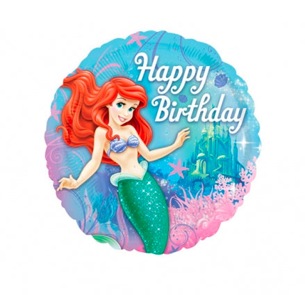 Little Mermaid Ariel Happy Birthday Foil Balloon
