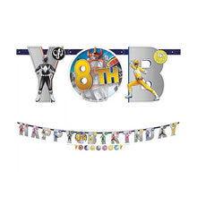 Load image into Gallery viewer, Power Rangers Birthday Banner
