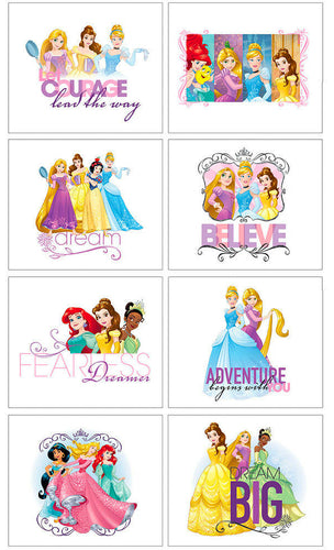 Disney Princess Tattoos Sheet