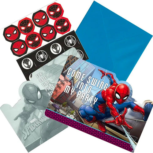 Spiderman Birthday Party Invites