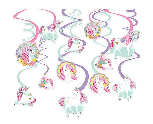 Unicorn Swirl Decorations